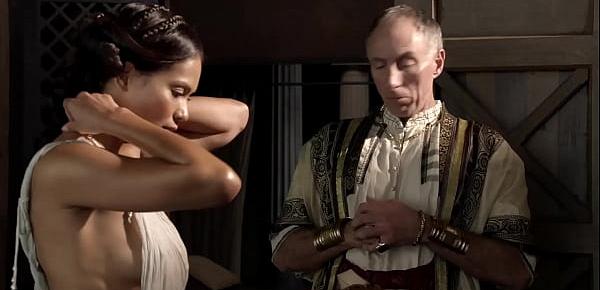  Lesley-Ann Brandt - Has cloth flipped down, exposing breasts - (uploaded by celebeclipse.com)